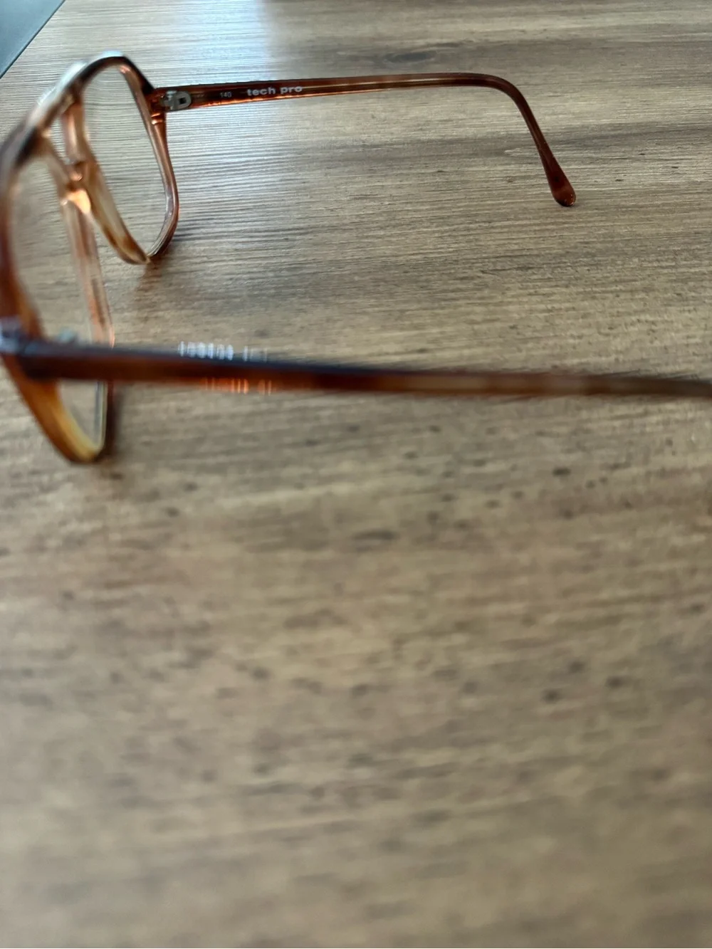 Vintage Tech Pro Aviator Brown Tortoise Full Rim Eyeglasses FRAMES ONLY 140 80s